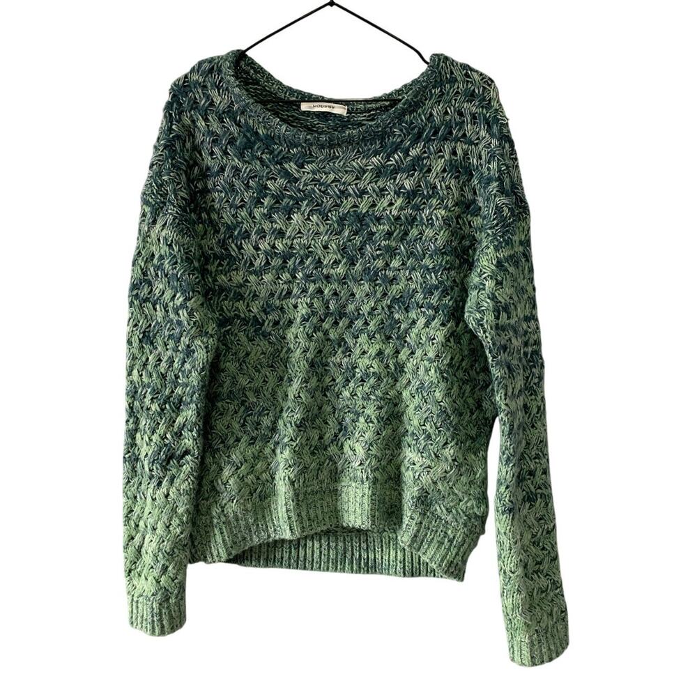 Moussy Women's Green Knit Sweater One Size Boho Preppy Cozy